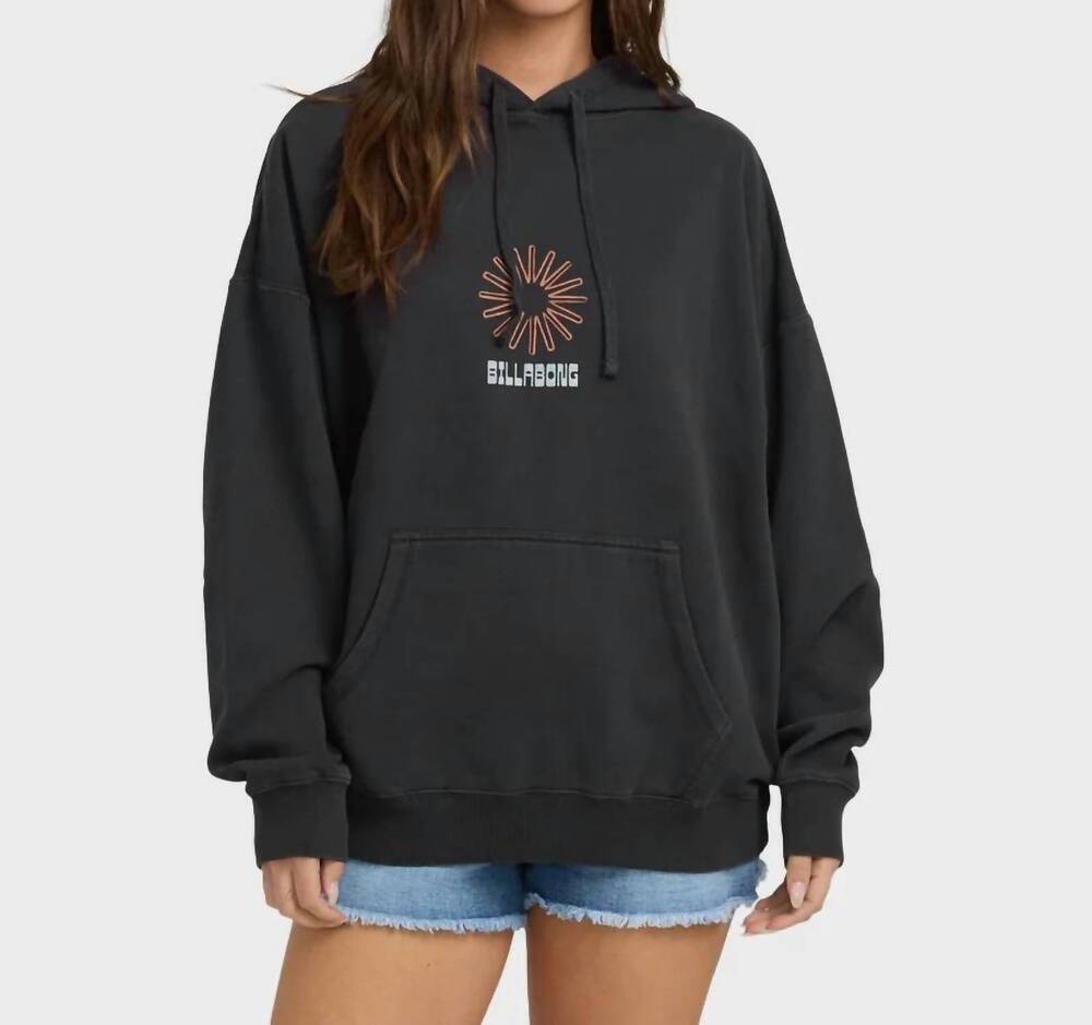 NEW BILLABONG sun & waves hoodie in black sands